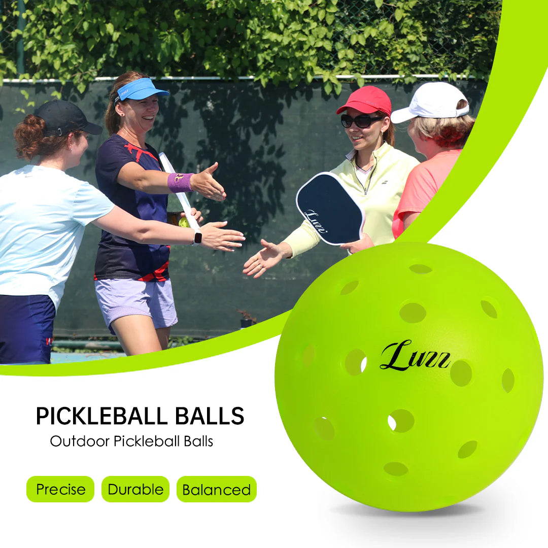 (3 Balls)Luzz Pickleball– 40-Hole Rotomolded Design, Wear-Resistant, Anti-Aging, Superior Rebound